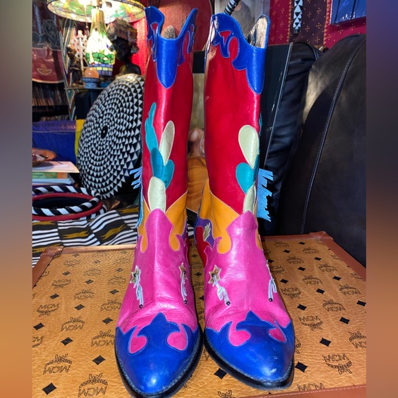 VTG VIBRANT WESTERN🤠BOOTS, 9 - Picture 3 of 16
